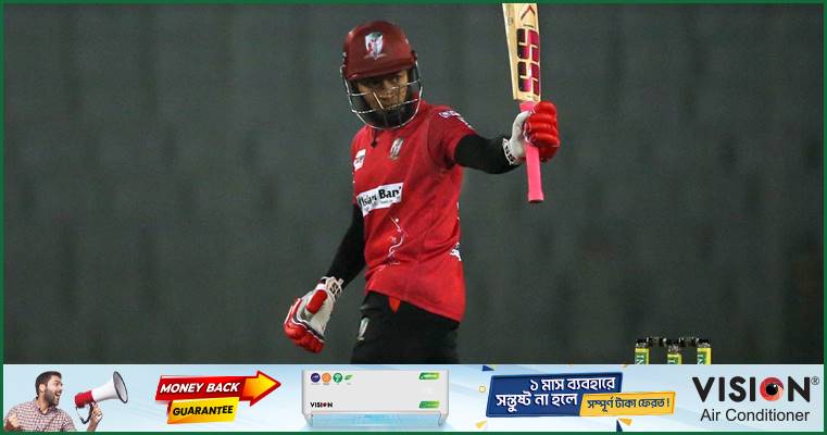 মুশফিকের ফিফটিতে চড়ে কুমিল্লাকে '১৬২' রানের লক্ষ্য ছুঁড়ে দিল বরিশাল